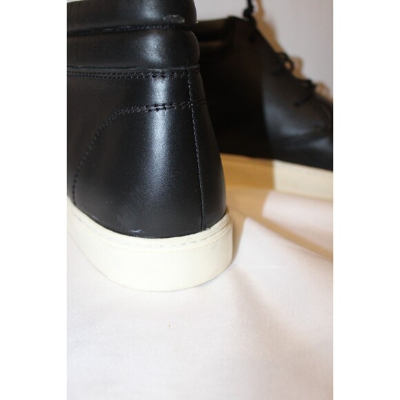NISOLO MEN\'S EVERYDAY HIGH TOP‎ LEATHER BLACK SNEAKERS SZ 12 NWOB $170 main image 7